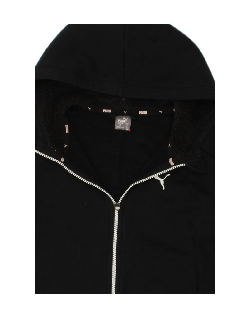 PUMA Boys Graphic Zip Hoodie Sweater 9-10 Years Black Cotton | Vintage Puma | Thrift | Second-Hand Puma | Used Clothing | Messina Hembry 