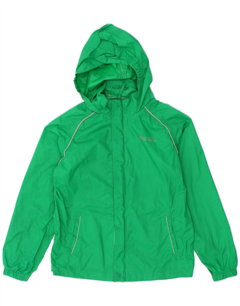 MOUNTAIN WAREHOUSE Boys Hooded Rain Jacket 11-12 Years Green Nylon | Vintage Mountain Warehouse | Thrift | Second-Hand Mountain Warehouse | Used Clothing | Messina Hembry 