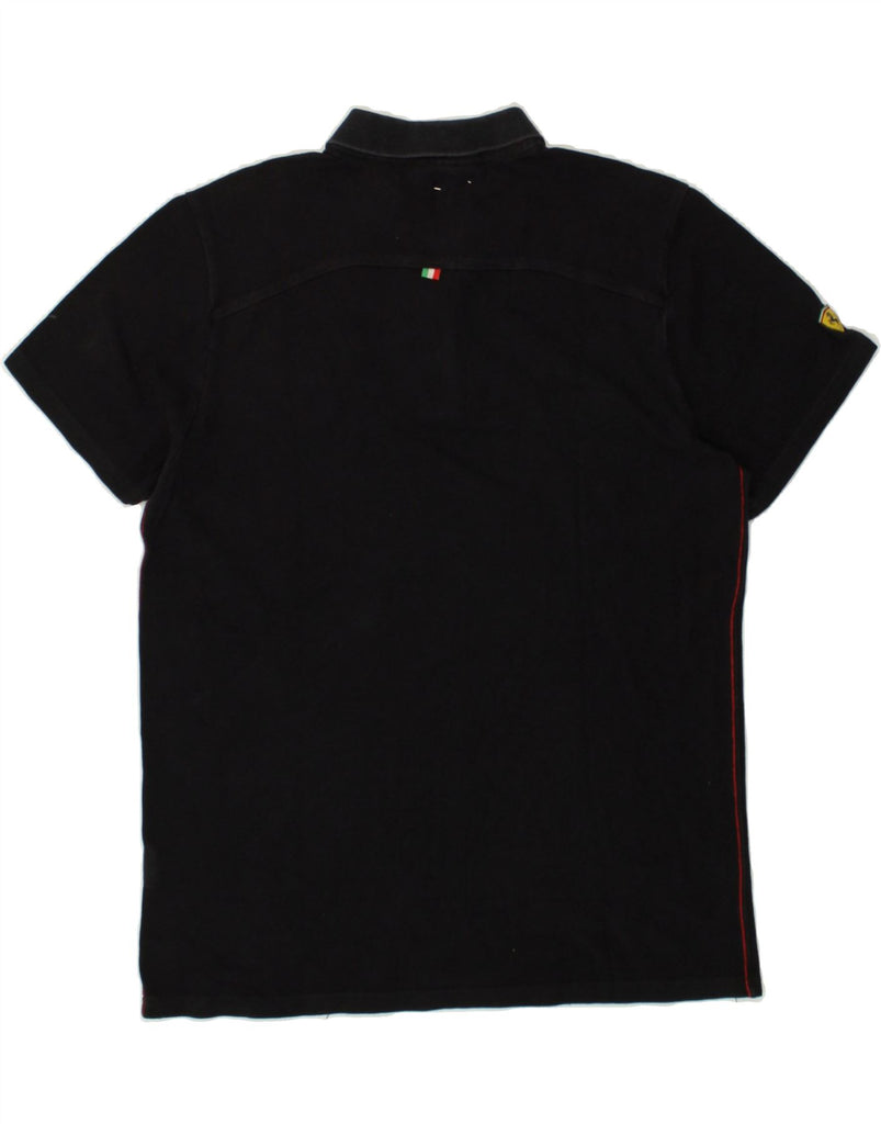 PUMA Mens Polo Shirt Large Black Cotton | Vintage Puma | Thrift | Second-Hand Puma | Used Clothing | Messina Hembry 