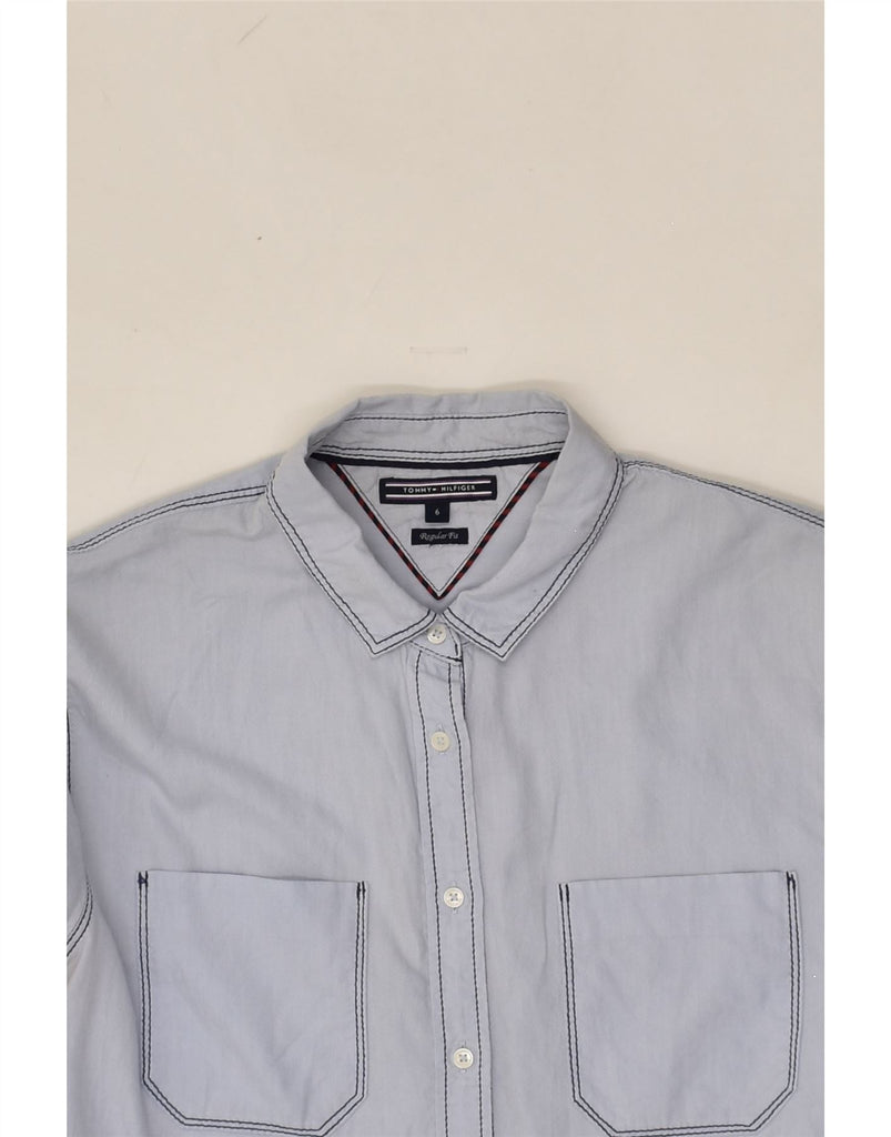 TOMMY HILFIGER Boys Regular Fit Shirt 5-6 Years Grey Cotton | Vintage Tommy Hilfiger | Thrift | Second-Hand Tommy Hilfiger | Used Clothing | Messina Hembry 