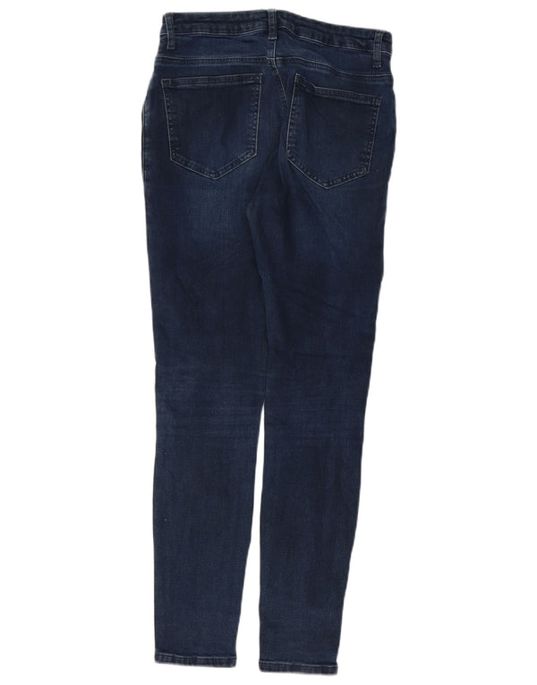 MINT VELVET Womens Skinny Jeans UK 10 Small W29 L29 Navy Blue Cotton