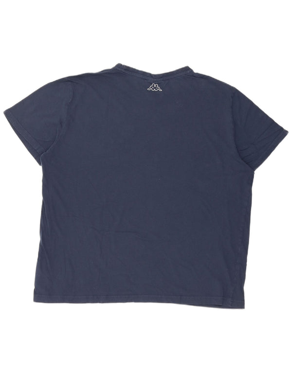 Kappa Mens Graphic T-Shirt Top 3XL Navy Blue Cotton