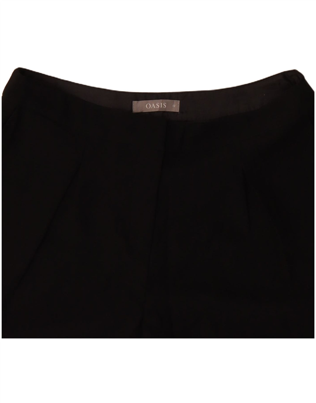 OASIS Womens High Waist Chino Shorts UK 12 Medium W32 Black Polyester