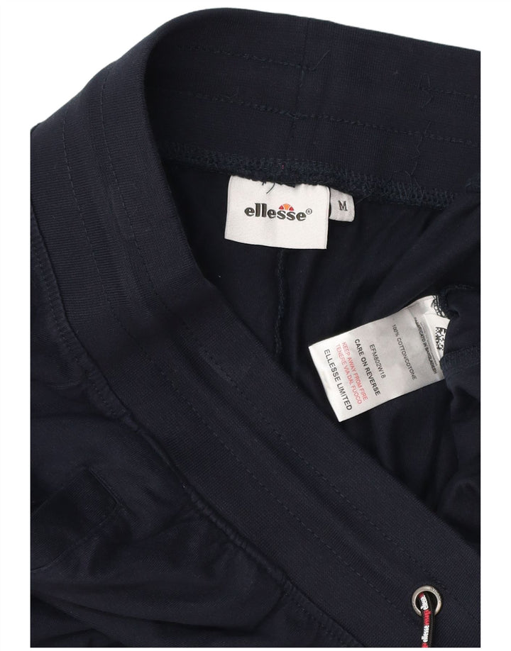 Ellesse Mens Graphic Tracksuit Trousers Joggers Medium Navy Blue Cotton