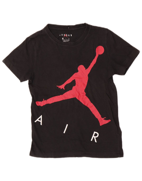 Jordan Boys Graphic T-Shirt Top 8-9 Years Small Black Cotton
