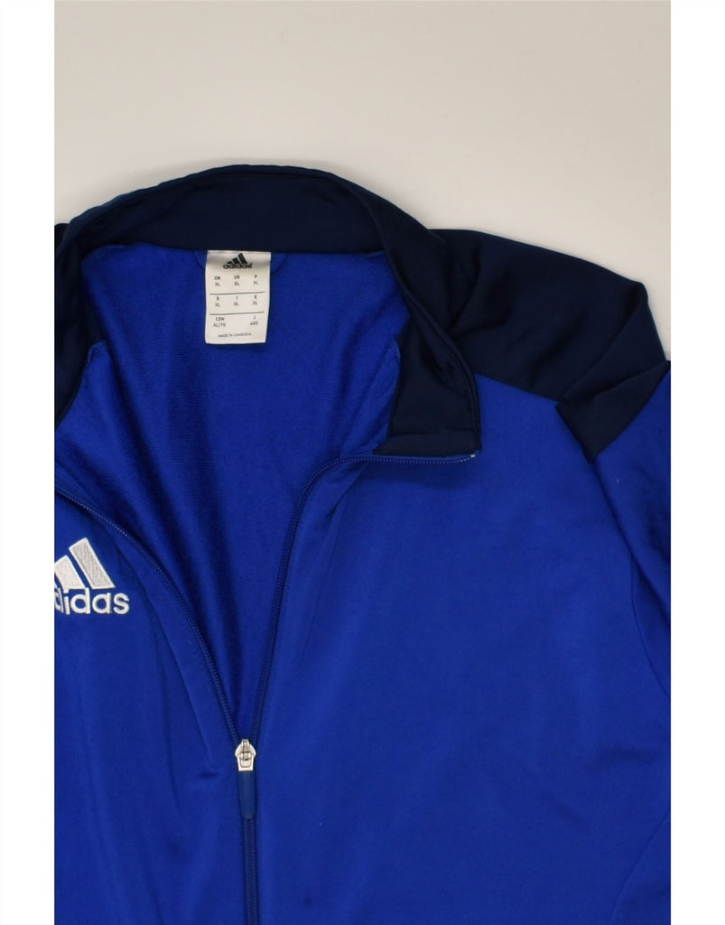 ADIDAS Mens Tracksuit Top Jacket XL Blue Colourblock Polyester | Vintage Adidas | Thrift | Second-Hand Adidas | Used Clothing | Messina Hembry 