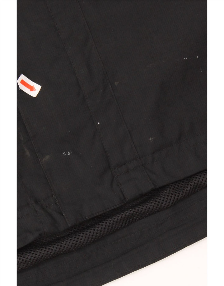 ADIDAS Mens Hooded Rain Jacket UK 38 Medium Black Colourblock Polyester