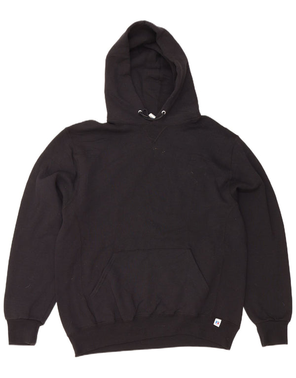 Russell Athletic Mens Hoodie Jumper Large Black Cotton
