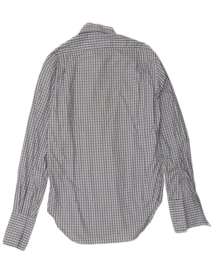 Massimo Dutti Mens Shirt Medium Blue Check