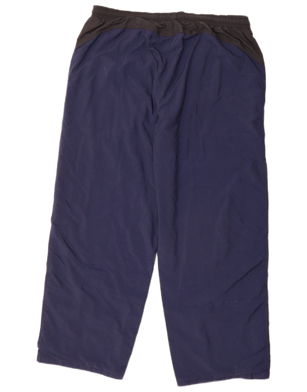 Nike Mens Tracksuit Trousers UK 44/46 XL Navy Blue Colourblock Polyester