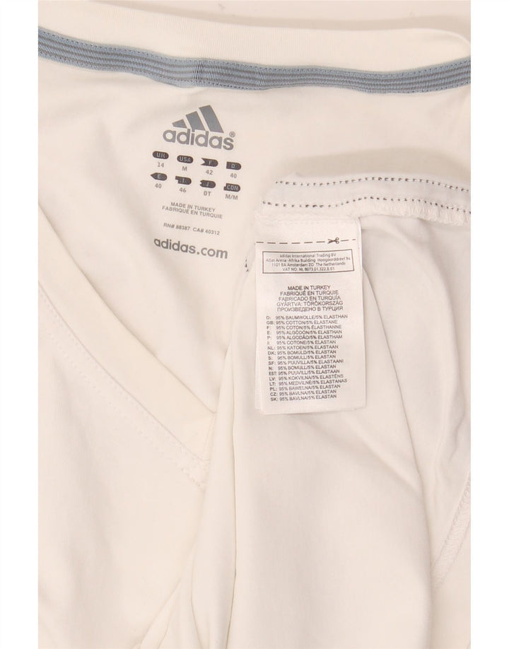 Adidas Womens Vest Top UK 14 Medium White Cotton