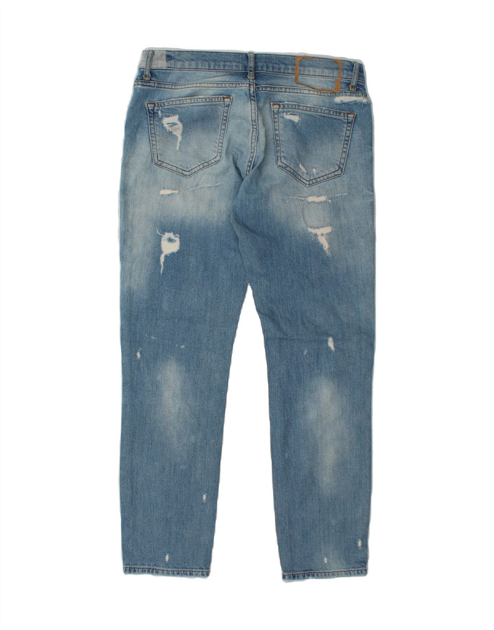 ZARA Womens Distressed Slim Jeans EU 36 XS W26 L27 Blue Vintage Zara and Second-Hand Zara from Messina Hembry 