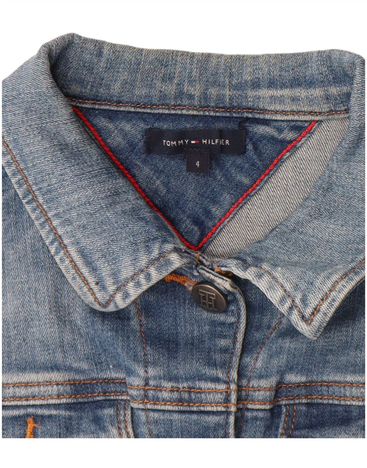 Tommy Hilfiger Womens Crop Denim Jacket US 4 Small Blue Cotton