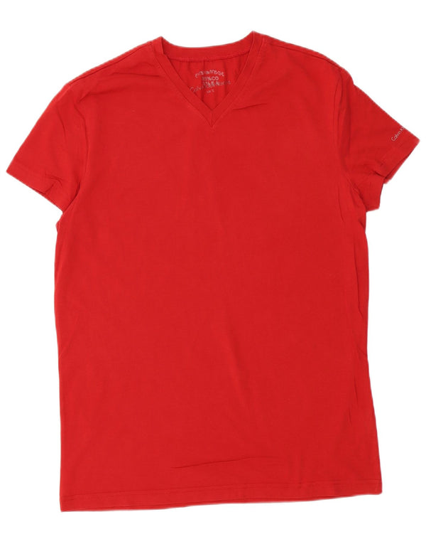 Calvin Klein Jeans Mens T-Shirt Top XL Red Cotton