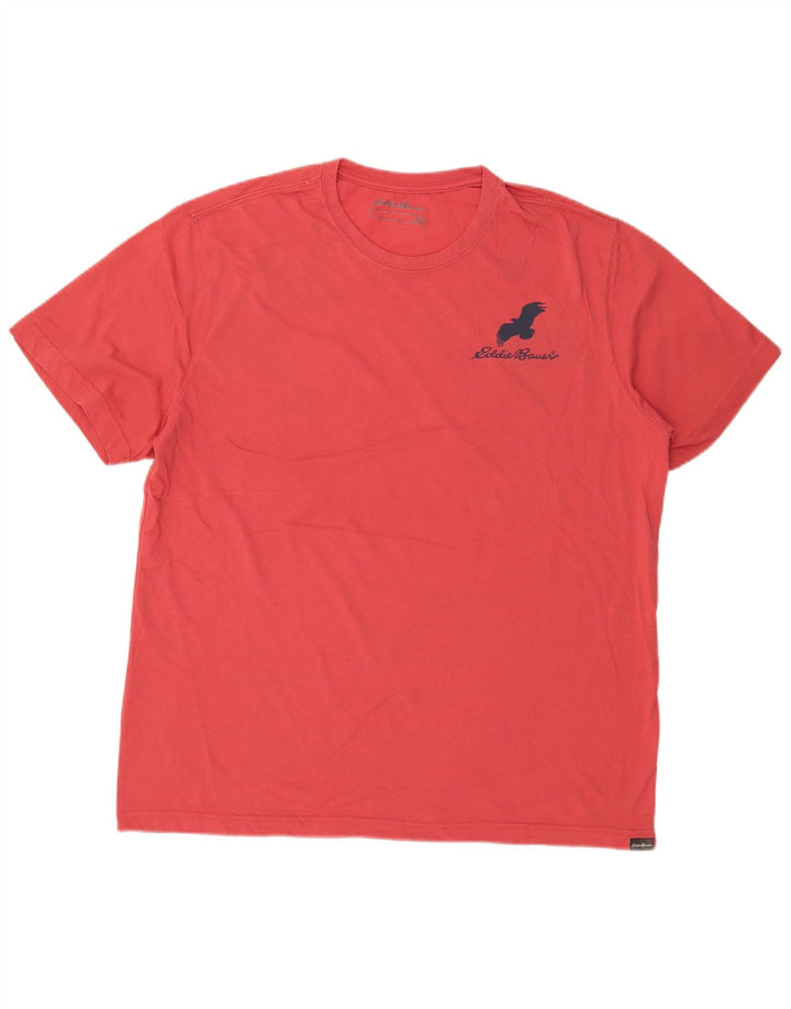 Eddie Bauer Mens Graphic T-Shirt Top XL Red