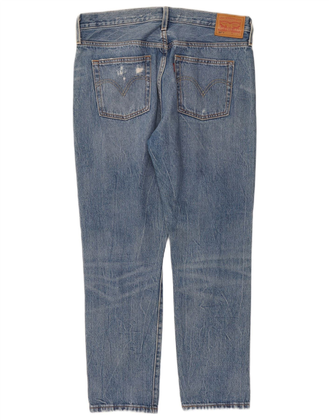 Levi's Womens 501 Distressed Straight Jeans W29 L28 Blue Cotton