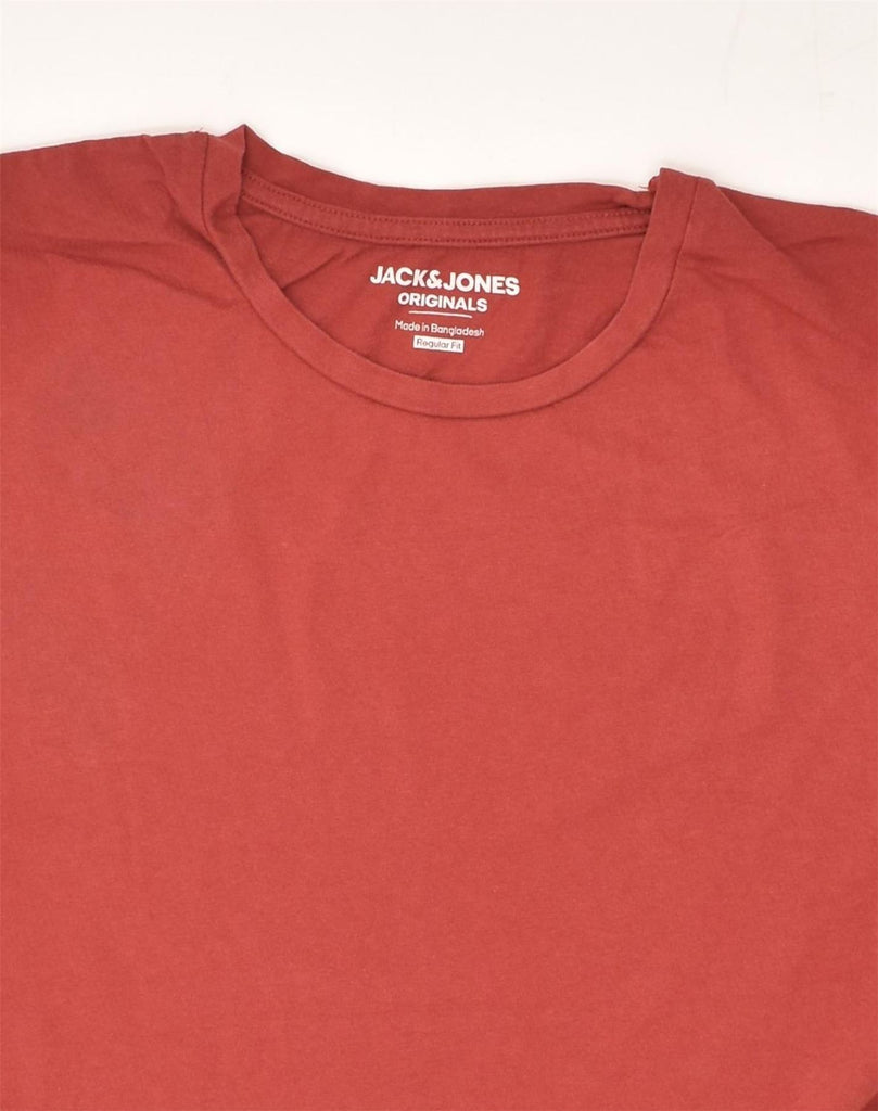 JACK & JONES Mens Regular Fit T-Shirt Top Medium Red Cotton | Vintage Jack & Jones | Thrift | Second-Hand Jack & Jones | Used Clothing | Messina Hembry 