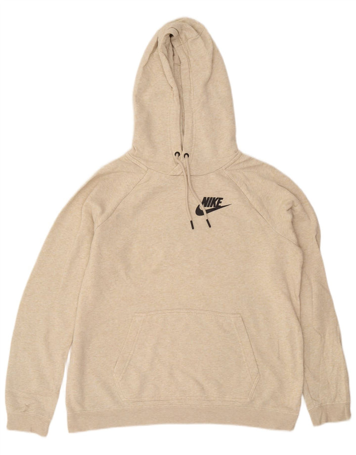 Nike Mens Hoodie Jumper Large Beige