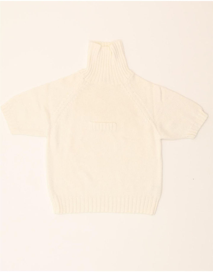 ALBA MODA Womens Crop Roll Neck Jumper Sweater UK 10 Small  Beige Vintage Alba Moda and Second-Hand Alba Moda from Messina Hembry 