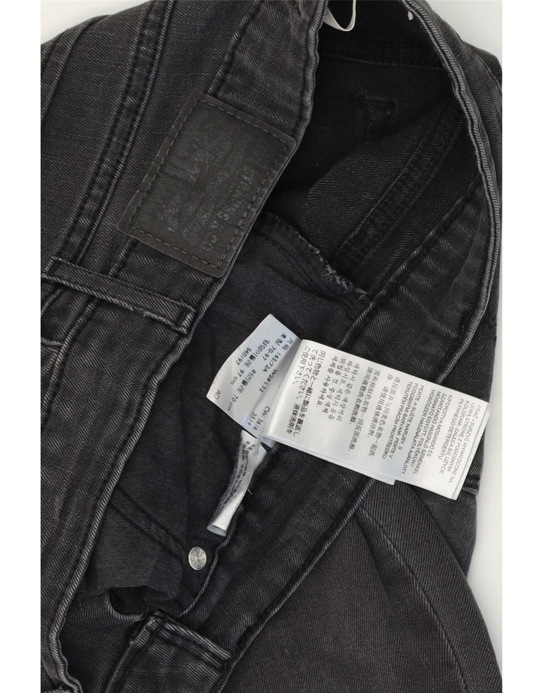 LEVI'S Womens 512 Slim Tapered Jeans W28 L32 Black Cotton Vintage Levi's and Second-Hand Levi's from Messina Hembry 