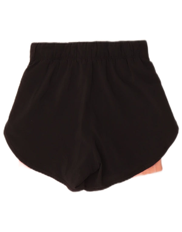 Nike Womens Dri Fit Sport Shorts UK 4 XS Black Polyester