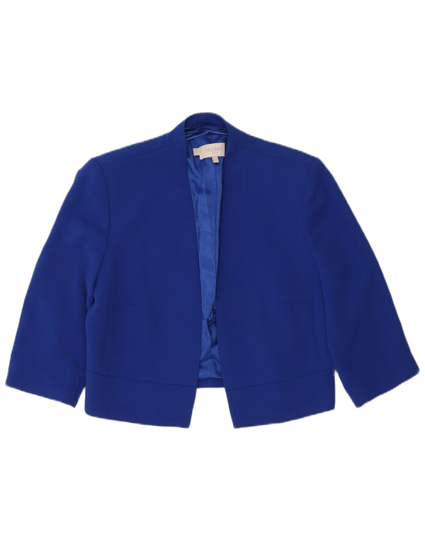 Hobbs Womens 3/4 Sleeve Bolero Jacket UK 12 Medium Blue Polyester