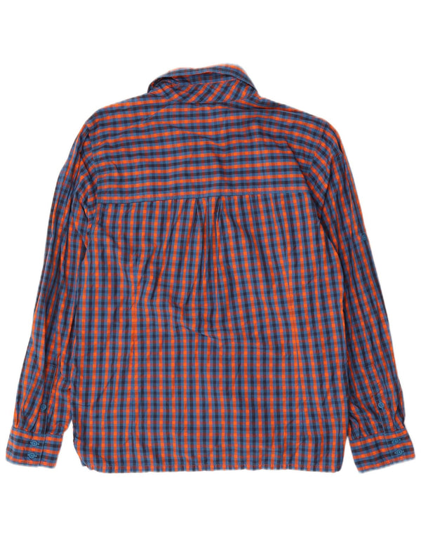 THE NORTH FACE Mens Shirt Large Blue Check Tencel