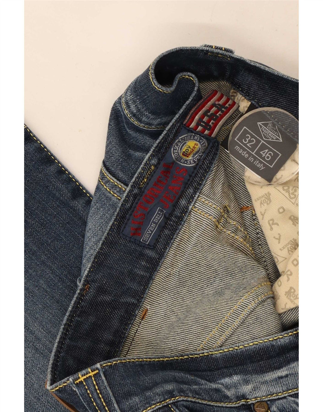 Roy Rogers Mens Straight Jeans W32 L28 Blue Cotton