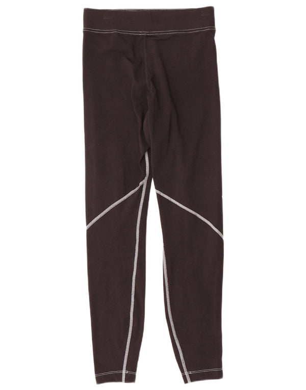 Nike Womens Graphic Leggings UK 10 Small Black Cotton