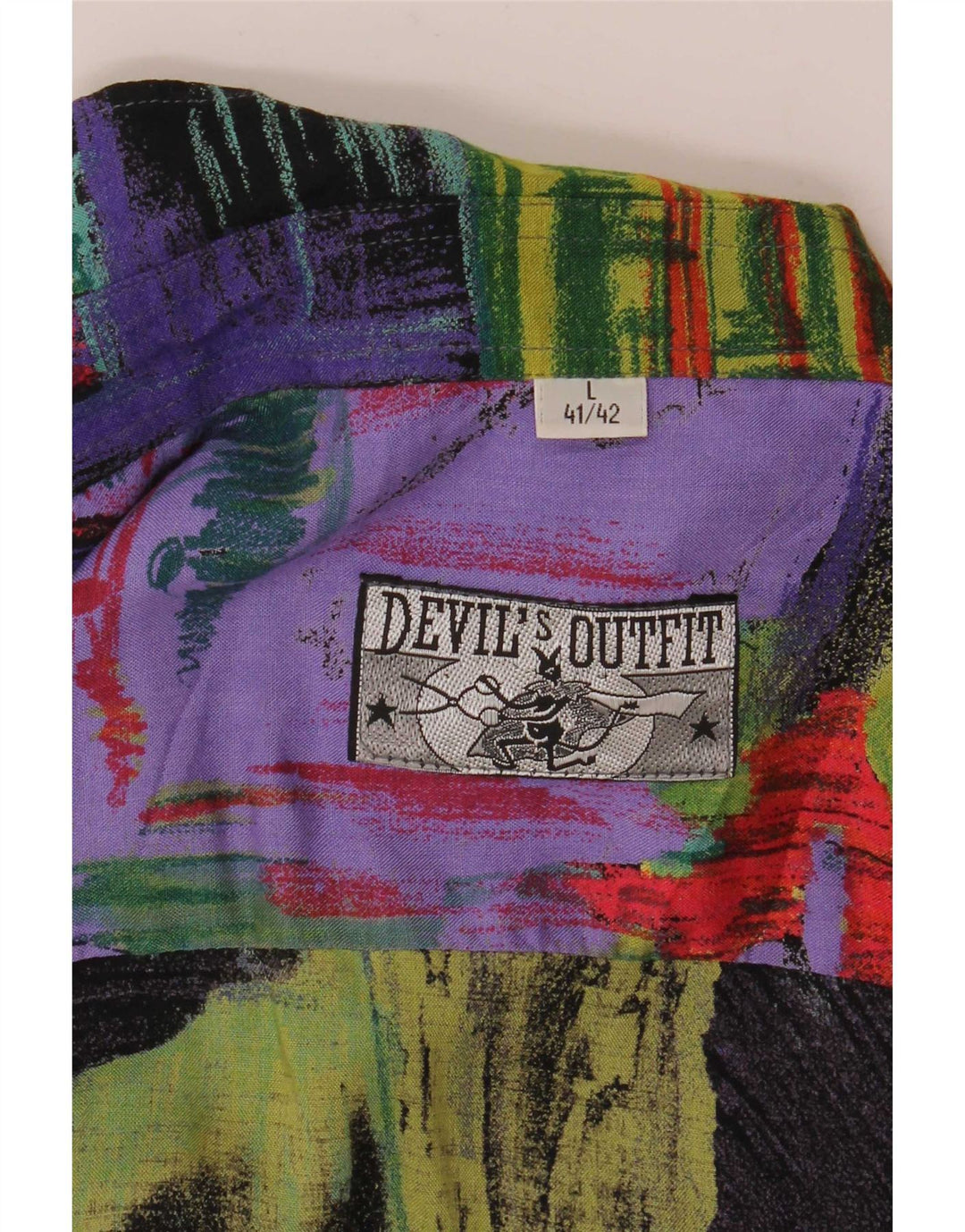 Vintage Mens Abstract Pattern Shirt Size 41/42 Large Multicoloured