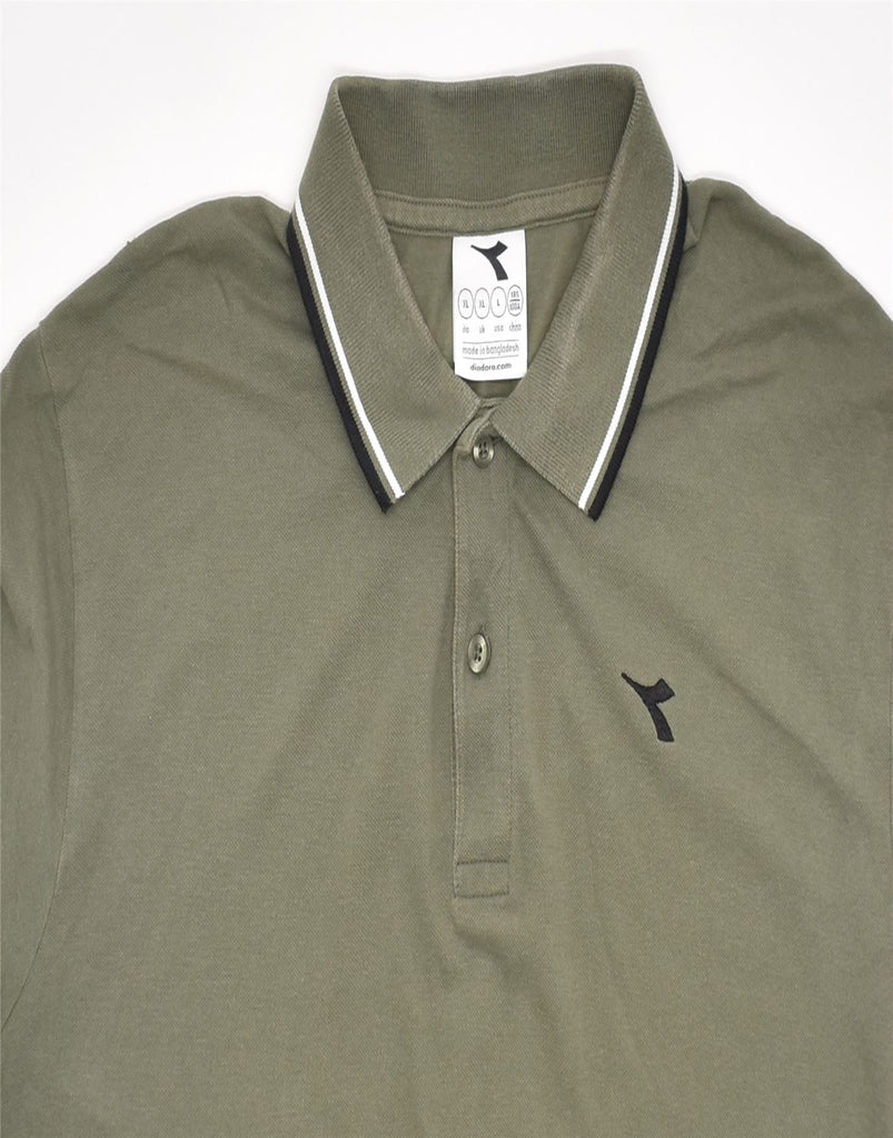 DIADORA Mens Polo Shirt XL Green Cotton Classic | Vintage | Thrift | Second-Hand | Used Clothing | Messina Hembry 