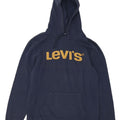 Levi's Mens Graphic Hoodie Jumper Large Navy Blue Cotton