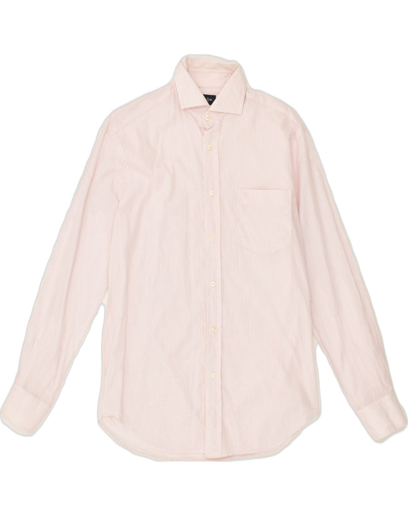 MASSIMO DUTTI Mens Shirt Size 15 1/2 Medium Pink Pinstripe Cotton | Vintage Massimo Dutti | Thrift | Second-Hand Massimo Dutti | Used Clothing | Messina Hembry 