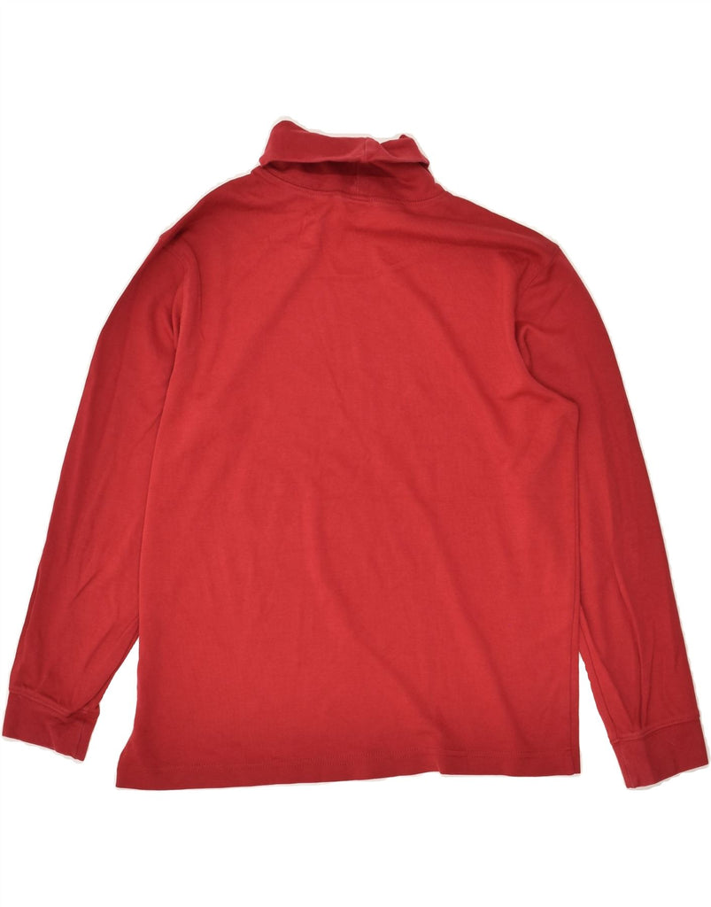 L.L.BEAN Girls Roll Neck Top Long Sleeve 14-15 Years Large Red Cotton | Vintage L.L.Bean | Thrift | Second-Hand L.L.Bean | Used Clothing | Messina Hembry 