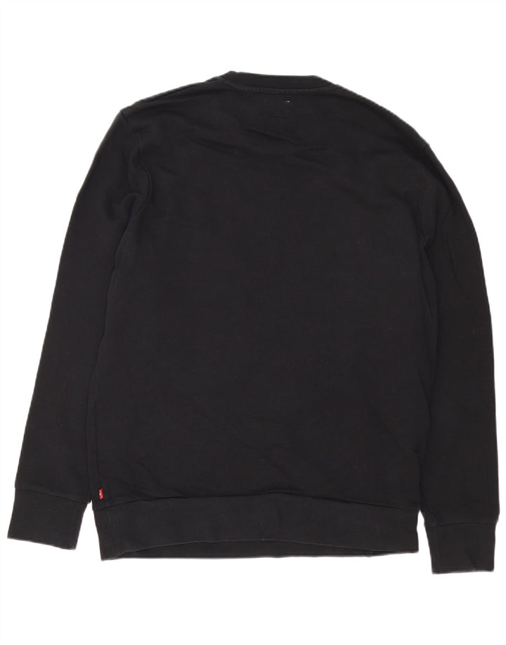 Levi's Mens Graphic Sweatshirt Jumper Medium Black Cotton