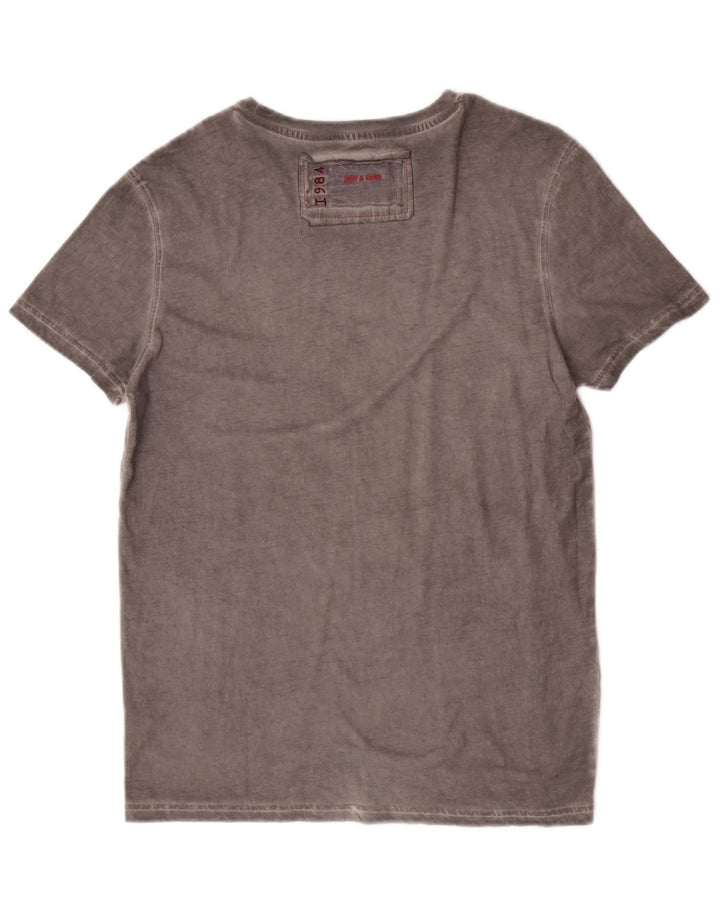 Desigual Mens Graphic T-Shirt Top Medium Grey Cotton
