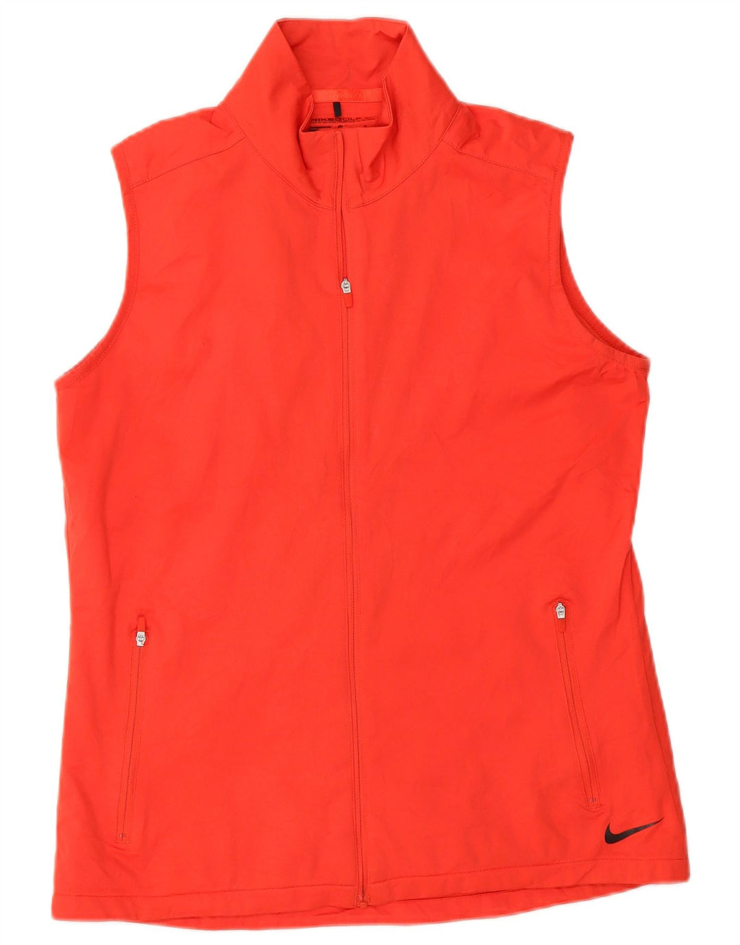 Nike Womens Sleeveless Tracksuit Top Jacket UK 14 Medium Red Polyester