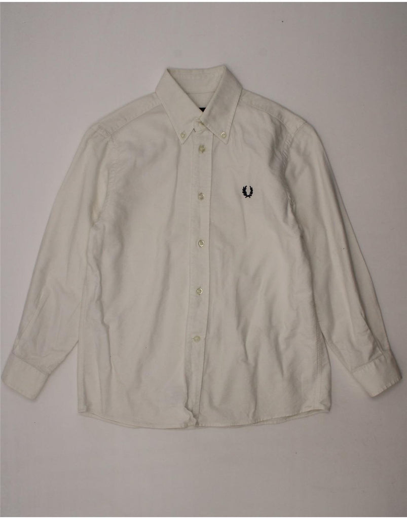 FRED PERRY Boys Shirt 7-8 Years White Cotton Vintage Fred Perry and Second-Hand Fred Perry from Messina Hembry 