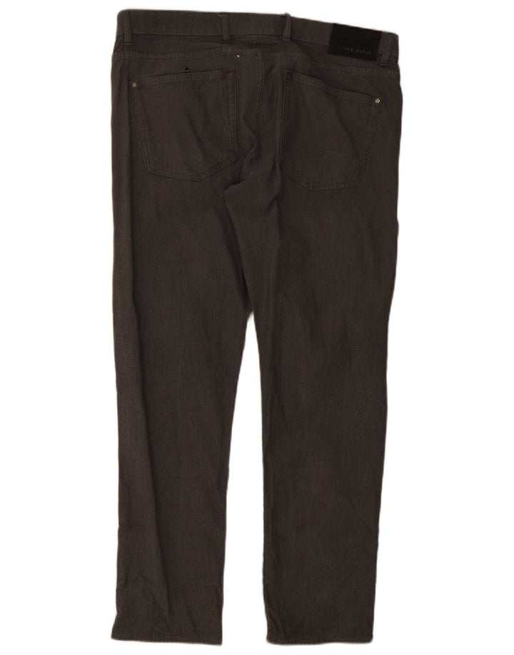 Ted Baker Mens Straight Casual Trousers W36 L30 Grey