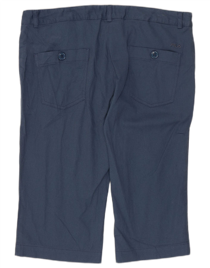 Fila Womens Capri Trousers UK 16 Large W36 L17 Navy Blue Polyamide