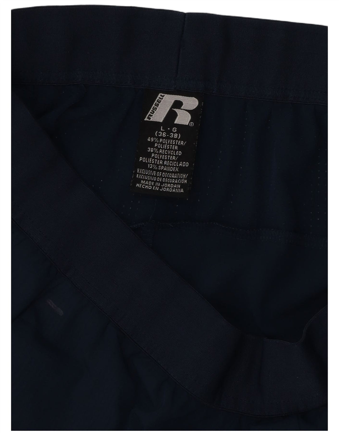 RUSSELL ATHLETIC Mens Dri-Power Sport Shorts Large  Navy Blue Polyester