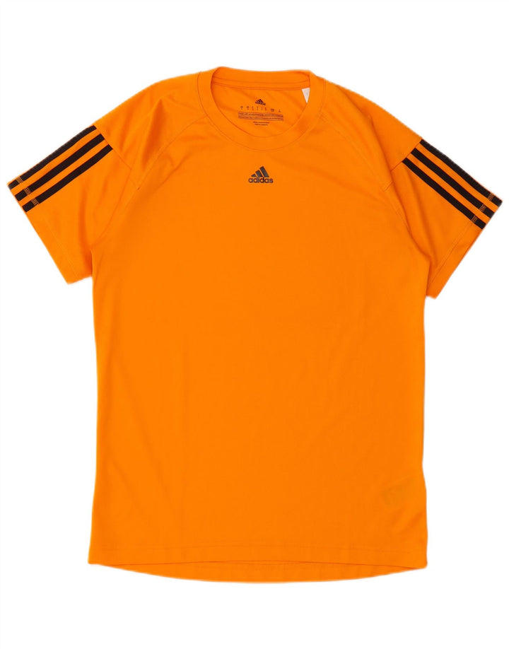 Adidas Mens Climalite T-Shirt Top Small Orange Polyester