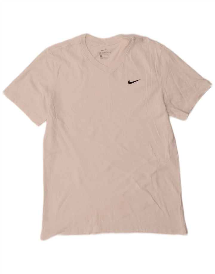 Nike Mens T-Shirt Top Medium White Cotton