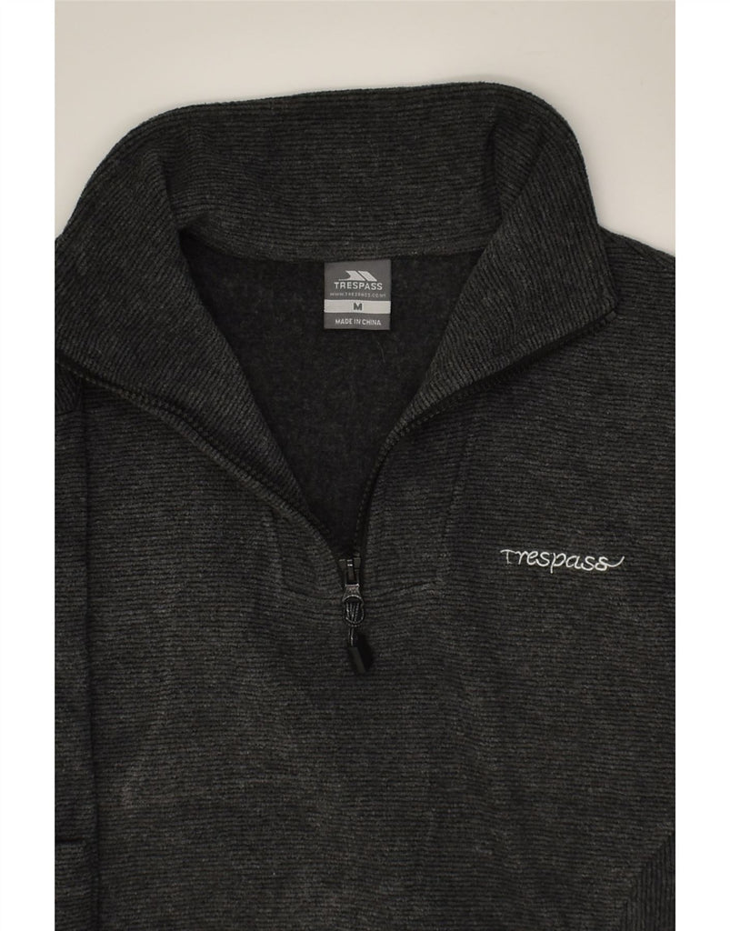 TRESPASS Mens Zip Neck Sweatshirt Jumper Medium Grey Polyester | Vintage Trespass | Thrift | Second-Hand Trespass | Used Clothing | Messina Hembry 