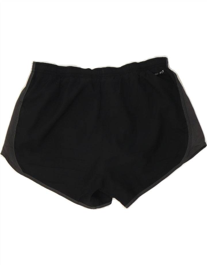 NIKE Womens Dri Fit Sport Shorts UK 14 Medium  Black Colourblock Polyester Vintage Nike and Second-Hand Nike from Messina Hembry 