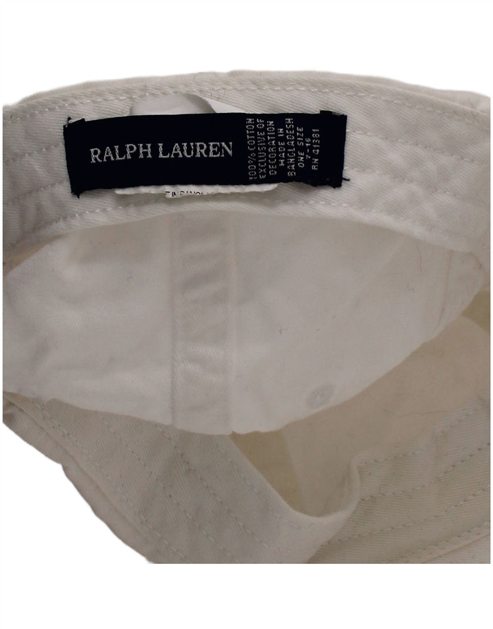 Ralph Lauren Boys Baseball Cap One Size White Cotton