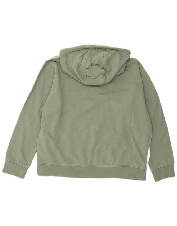 Animal Womens Oversized Hoodie Jumper UK 16 Large Green Colourblock Cotton