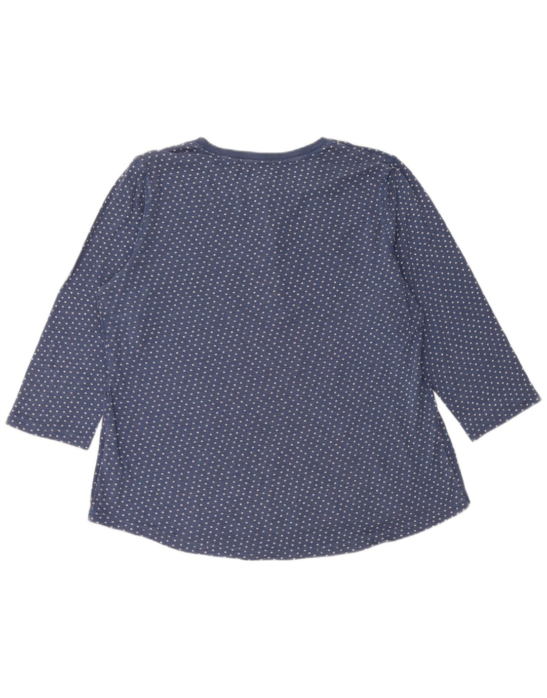 Chaps Womens Top 3/4 Sleeve UK 18 XL Navy Blue Spotted Cotton