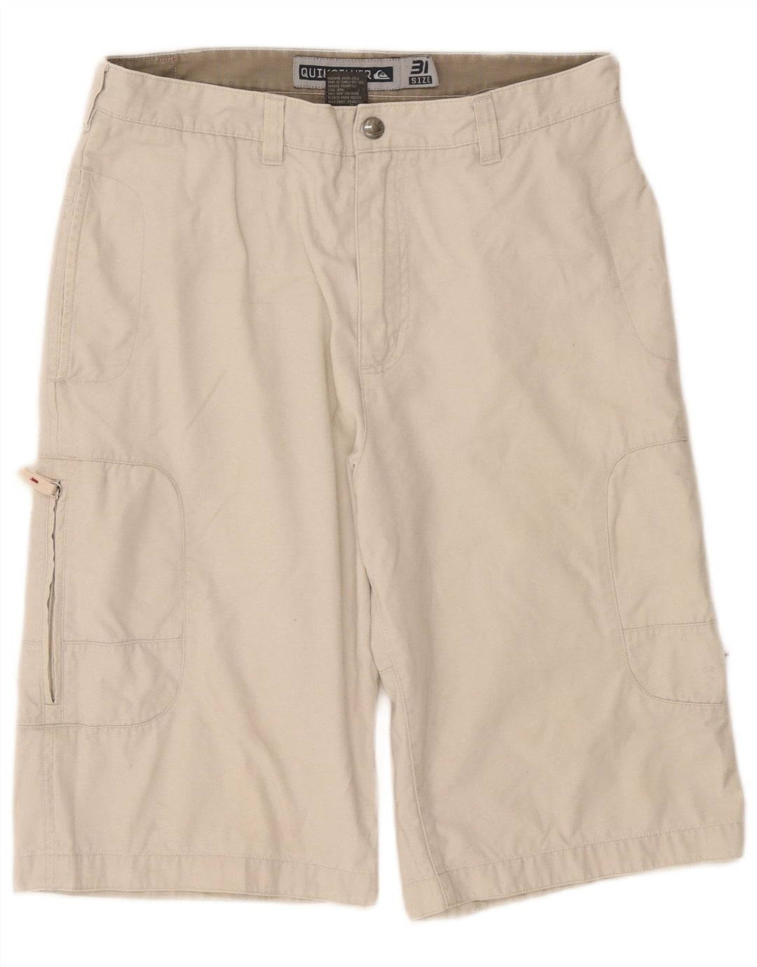 Quiksilver Mens Cargo Shorts W31 Medium Beige Cotton