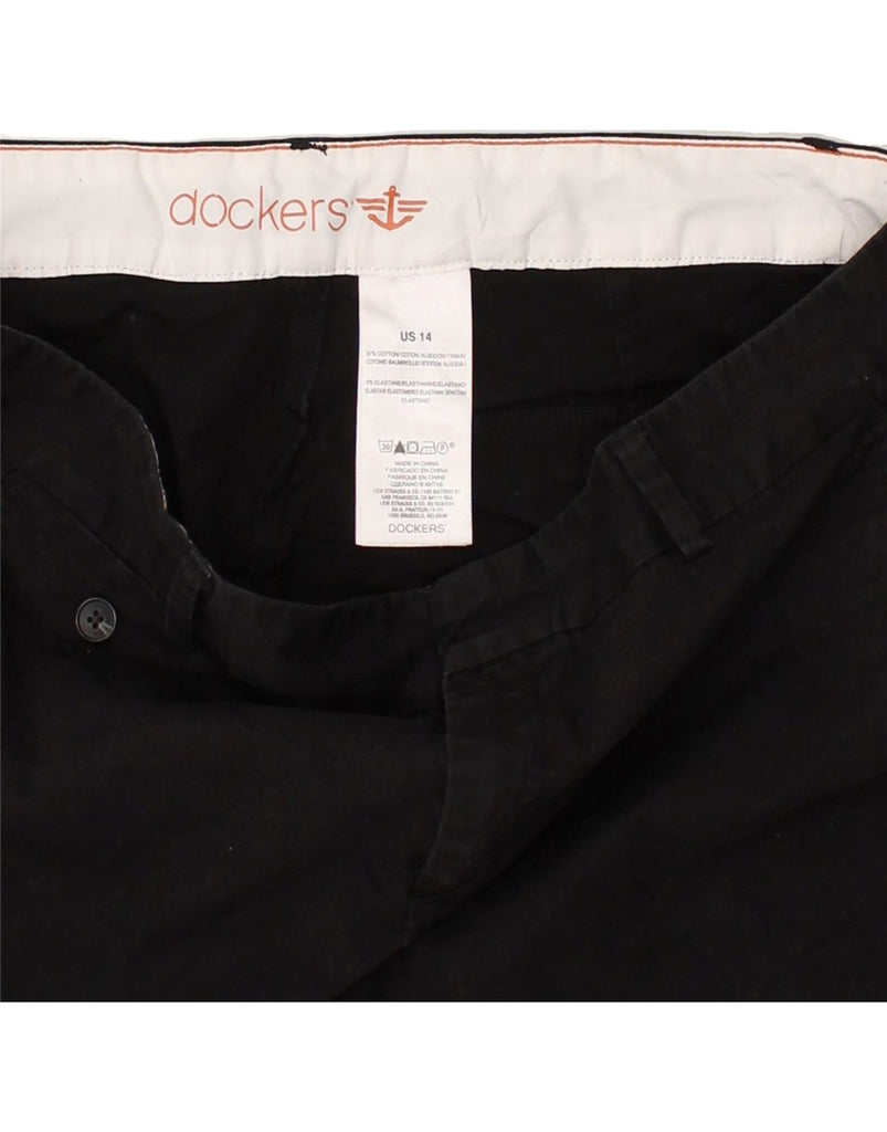 DOCKERS Womens Chino Shorts US 14 XL W36  Black Cotton | Vintage Dockers | Thrift | Second-Hand Dockers | Used Clothing | Messina Hembry 
